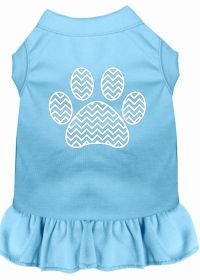 Chevron Paw Screen Print Dress