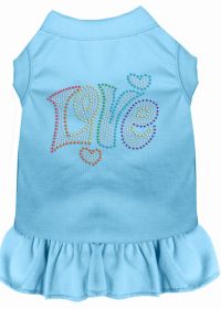 Technicolor Love Rhinestone Pet Dress
