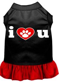 I Heart You Screen Print Dog Dress