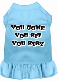 You Come, You Sit, You Stay Screen Print Dress