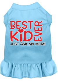 Ask My Mom Screen Print Dog Dress