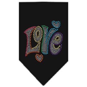 Technicolor Love Rhinestone Pet Bandana