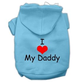 I Love My Daddy Screen Print Pet Hoodies