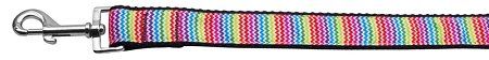 Zigzaggy Rainbow Nylon Dog Leash (Option: 3/8 inch wide 6ft Long)