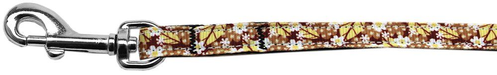 Autumn Leaves Nylon Ribbon Pet Leash (Option: 3/8 inch wide 6Ft Lsh)