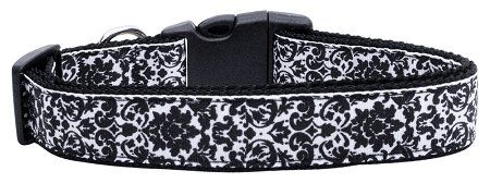 Fancy (Option: Black and White Nylon Ribbon Dog Collars Large)