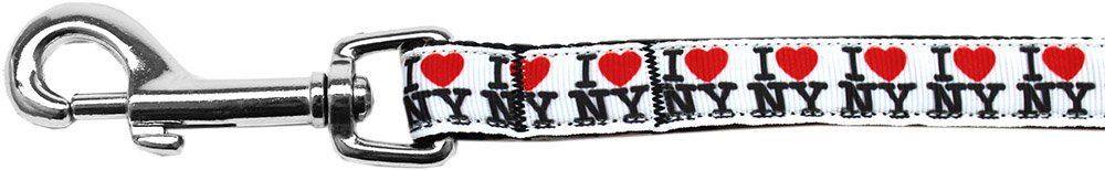 I Heart NY Ribbon Pet Leash (Option: 5/8 inch wide 6Ft Lsh)