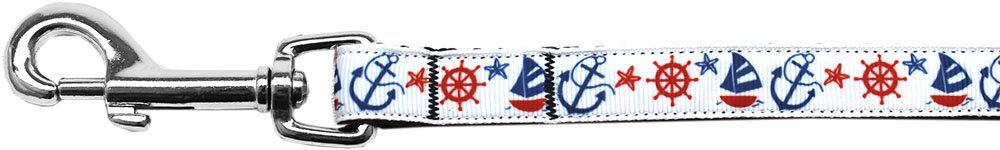 Anchors Away Nylon Ribbon Pet Leash (Option: 5/8 inch wide 6Ft Lsh)