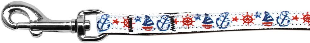 Anchors Away Nylon Ribbon Pet Leash (Option: 3/8 inch wide 6Ft Lsh)
