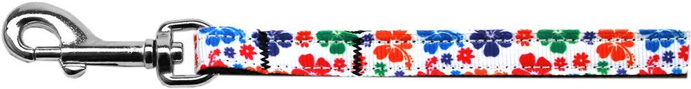 Multi (Option: ColoRed Hawaiian Hibiscus Nylon Ribbon Pet Leash 3/8 inch wide 6Ft Lsh)