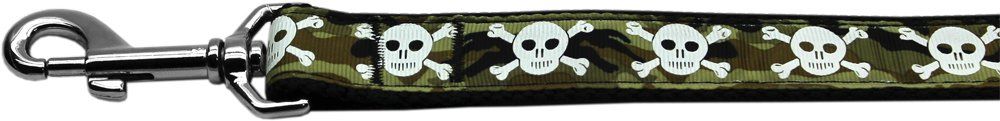 Camo Skulls Nylon Dog Leash (Option: 3/8 inch wide 6ft Long)