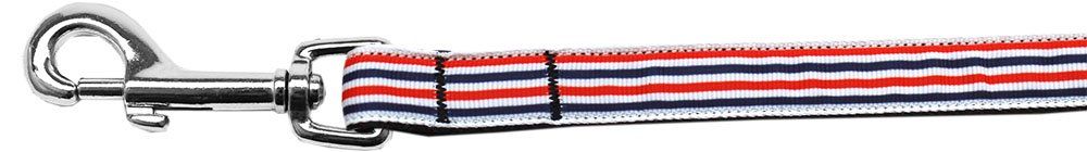 Patriotic Stripes Nylon Ribbon Pet Leash (Option: 5/8 inch wide 6Ft Lsh)
