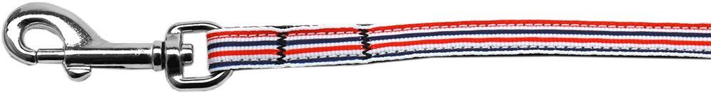 Patriotic Stripes Nylon Ribbon Pet Leash (Option: 3/8 inch wide 6Ft Lsh)