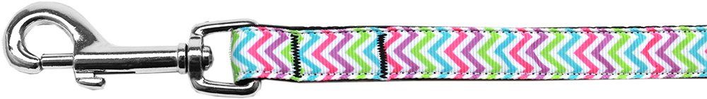 Summer Chevrons Nylon Ribbon Pet Leash (Option: 5/8 inch wide 6Ft Lsh)