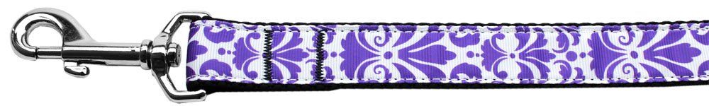 Damask Nylon Dog Leash (Option: 4 Foot Purple)