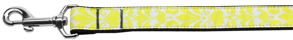 Damask Nylon Dog Leash (Option: 4 Foot Yellow)