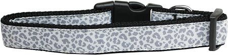 Silver Leopard Nylon Dog Leash (Option: 5/8 inch wide 4ft Long)