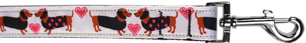 Pink Doxie Love Nylon Pet Leash (Option: 1in by 6ft)