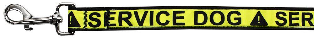 Service Dog Caution Tape Nylon Pet Leash (Option: 1in by 6ft)