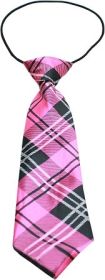 Big Dog Neck Tie Plaid (Option: Pink)