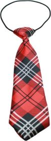 Big Dog Neck Tie Plaid (Option: Red)