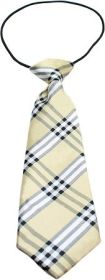 Big Dog Neck Tie Plaid (Option: Cream)