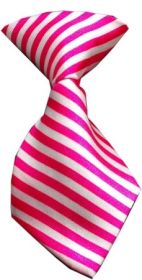 Dog Neck Tie (Option: Striped Pink)