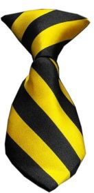 Dog Neck Tie (Option: Striped Yellow)