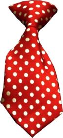 Dog Neck Tie (Option: Swiss Dot Red)