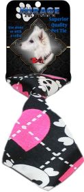 Dog Neck Tie (Option: Pink Argyle Skull)
