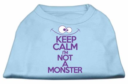 Keep Calm Screen Print Dog Shirt (Option: Baby Blue Med)