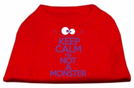 Keep Calm Screen Print Dog Shirt (Option: Red Lg)