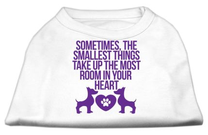 Smallest Things Screen Print Dog Shirt (Option: White Med)