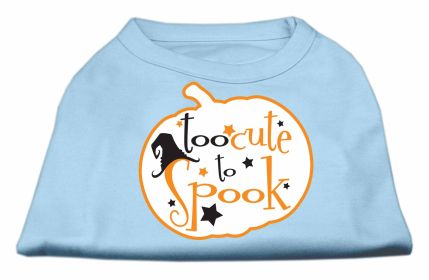 Too Cute to Spook Screen Print Dog Shirt (Option: Baby Blue Sm)