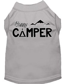 Happy Camper Screen Print Dog Shirt (Option: Grey Sm)