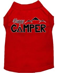 Happy Camper Screen Print Dog Shirt (Option: Red Sm)