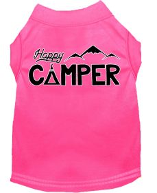 Happy Camper Screen Print Dog Shirt (Option: Bright Pink Lg)