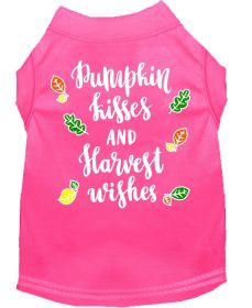 Pumpkin Kisses Screen Print Dog Shirt (Option: Bright Pink Med)