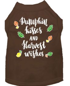 Pumpkin Kisses Screen Print Dog Shirt (Option: Brown Sm)