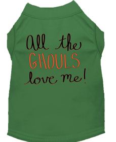 All the Ghouls Screen Print Dog Shirt (Option: Green Med)