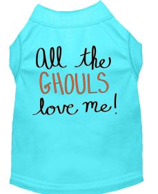 All the Ghouls Screen Print Dog Shirt (Option: Aqua XL)