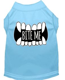 Bite Me Screen Print Dog Shirt (Option: Baby Blue Med)