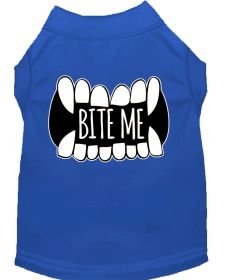 Bite Me Screen Print Dog Shirt (Option: Blue Med)
