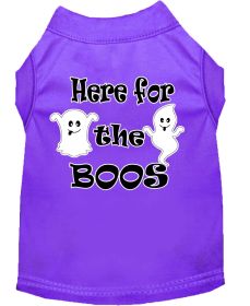 Here for the Boos Screen Print Dog Shirt (Option: Purple Lg)