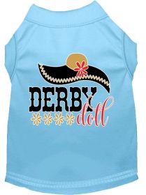 Derby Doll Screen Print Dog Shirt (Option: Baby Blue Med)