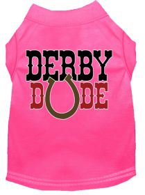 Derby Dude Screen Print Dog Shirt (Option: Bright Pink Lg)