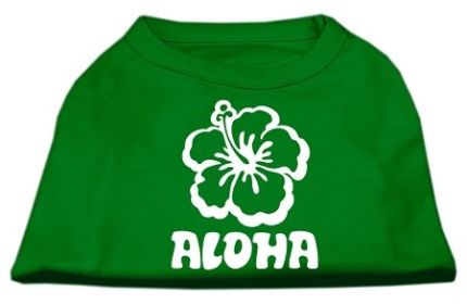 Aloha Flower Screen Print Shirt (Option: Green Lg)