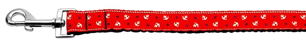 Anchors Nylon Ribbon Leash (Option: Red 1 inch wide 6ft Long)