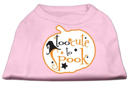 Too Cute to Spook Screen Print Dog Shirt (Option: Light Pink XXL)