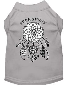 Free Spirit Screen Print Dog Shirt (Option: Grey XXL)